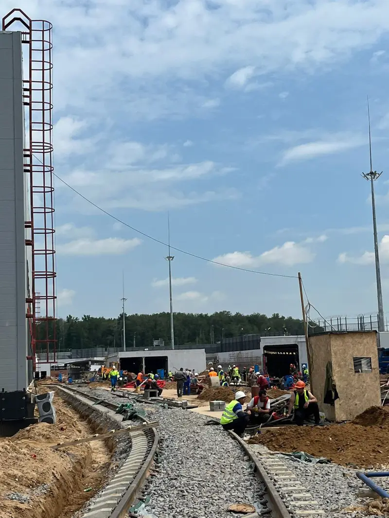 Строители на электродепо Столбово