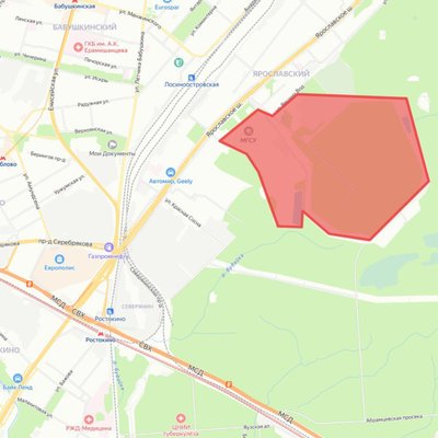 Территория к застройке в районе Ярославский и метро МГСУ