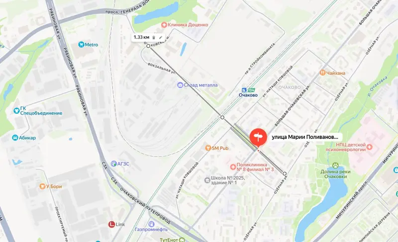 Новый путепровод над Калужским направлением ЖД будет построен в Очаково-Матвеевское