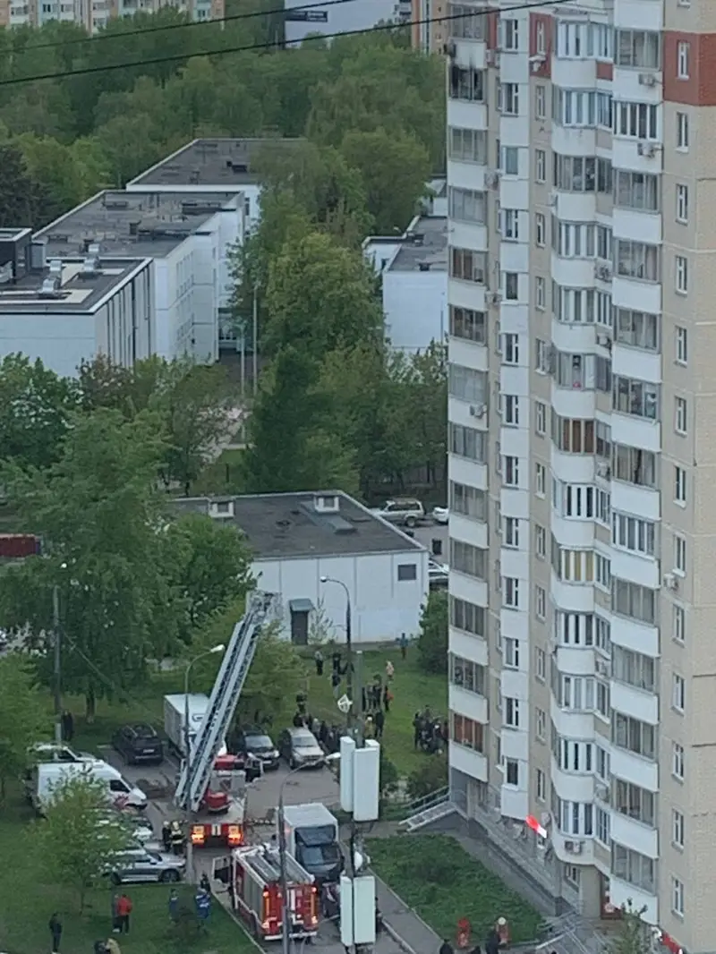 Пожар на ул. Главмосстроя в Солнцево - 3