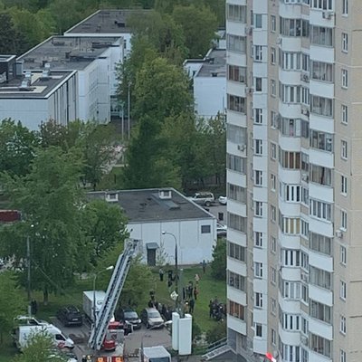 Пожар на ул. Главмосстроя в Солнцево - 3