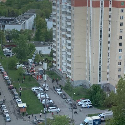 Пожар на ул. Главмосстроя в Солнцево - 2