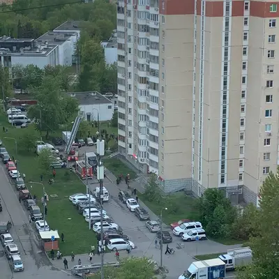 Пожар на ул. Главмосстроя в Солнцево - 2
