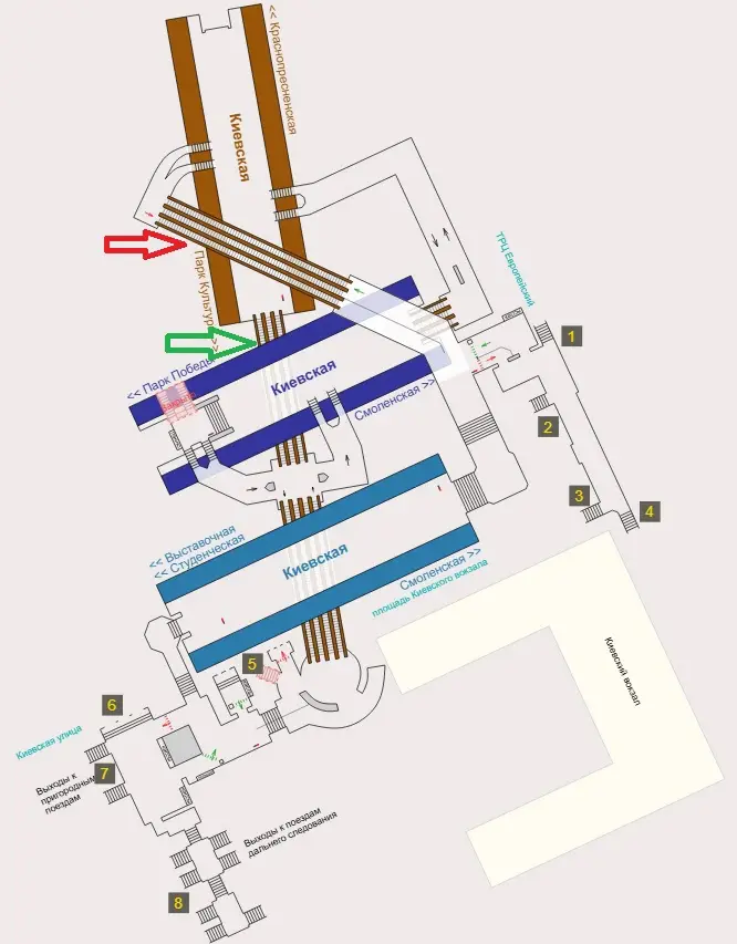 Какие будут работать, а какие нет на станции Киевская кольцевая
